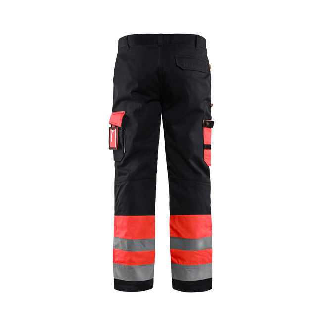 High Vis Arbeitshose High Vis Rot/Schwarz C46