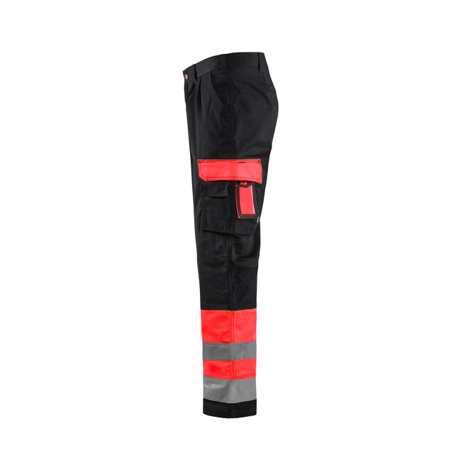 High Vis Arbeitshose High Vis Rot/Schwarz C46