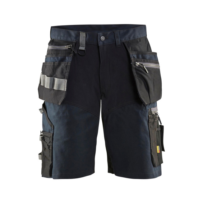 Handwerker Shorts mit Stretch Dunkel Marineblau/Schwarz C48