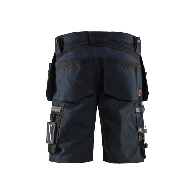 Handwerker Shorts mit Stretch Dunkel Marineblau/Schwarz C46