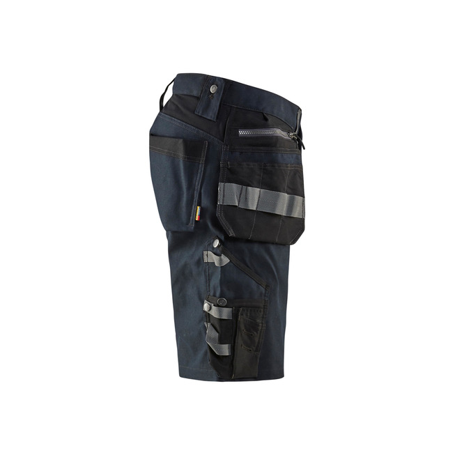 Handwerker Shorts mit Stretch Dunkel Marineblau/Schwarz C56