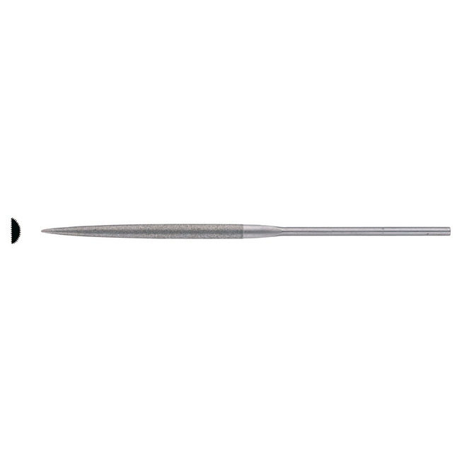 Pilník jehlový diamantový 140 mm D 126 půlkulatý