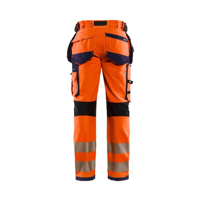 High Vis Arbeitshose 4-Wege-Stretch High Vis Orange/Marineblau C44