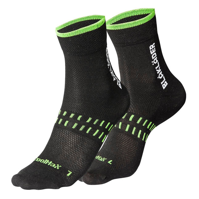 Socken 2er-Pack DRY Schwarz/NEON Grün 40-44