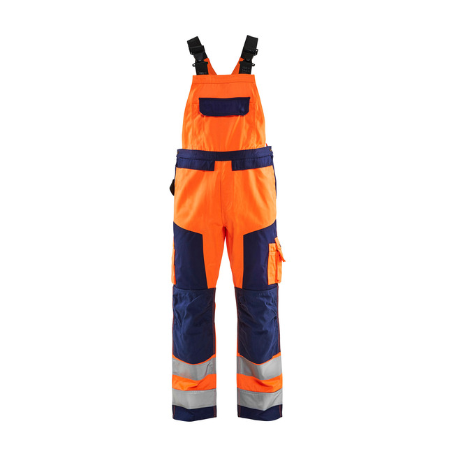 High Vis Latzhose High Vis Orange/Marineblau C56