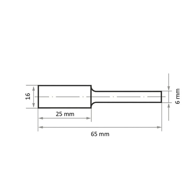 Roto glodalo HSS, oblik A, 16 x 25 mm