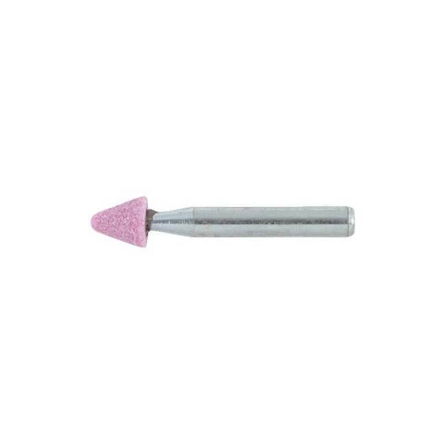 Kegelschleifstift Durchmesser 16 x 16 mm Schaft 6 mm Edelkorund rosa Korn 60