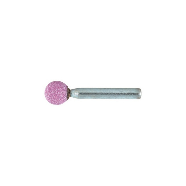 Kugelschleifstift Durchmesser 8 mm Schaft 6 mm Edelkorund rosa Korn 60