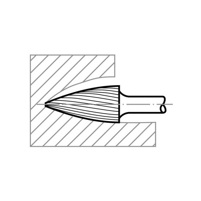 Roto glodalo HSS, oblik G, 16 x 30 mm