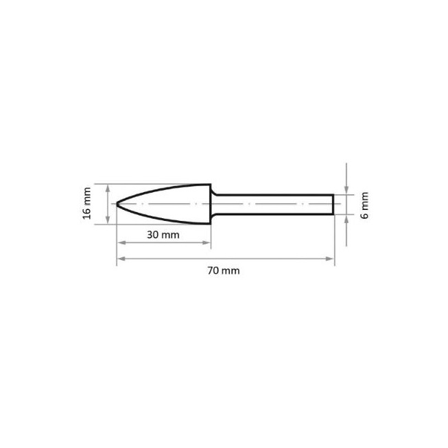 Roto glodalo HSS, oblik G, 16 x 30 mm