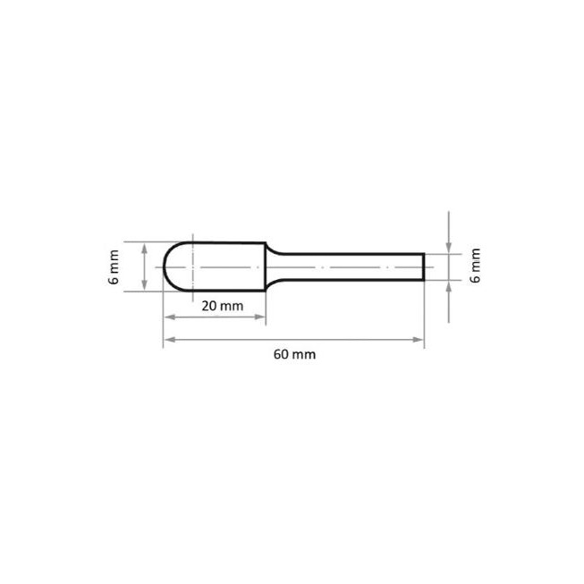 REDOR FRÄSPSTIFT HSS ZAHNG.3 FORMC 6X20