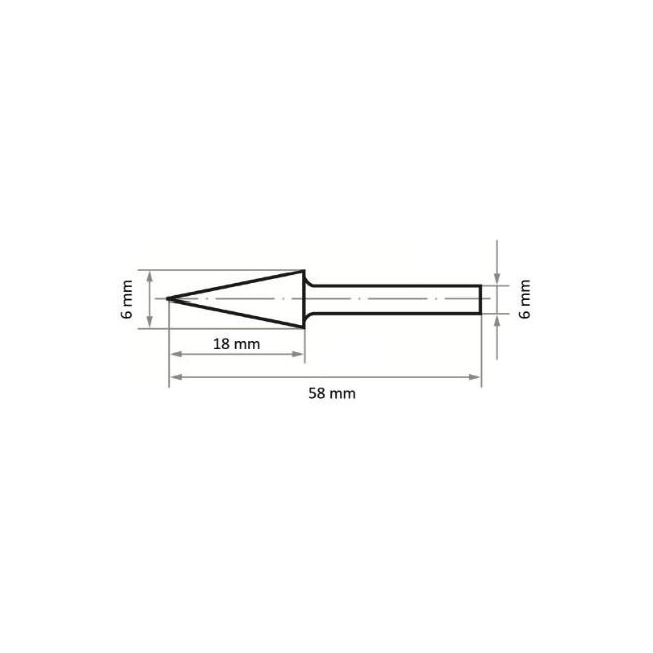 Roto glodalo HSS, oblik M, 6 x 18 mm