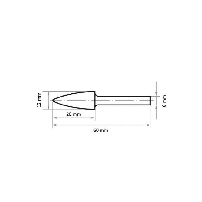 Roto glodalo HSS, oblik G, 12 x 20 mm