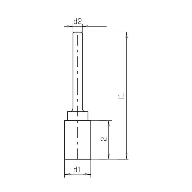 RECA Hartmetall-Frässtifte Zylinderform kreuzverzahnt Durchmesser x Länge 6 x 18 mm mit 6 mm Schaft