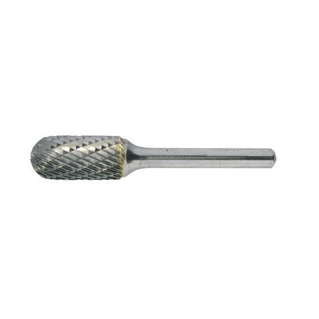 RECA Hartmetall-Frässtifte Kugelzylinderform kreuzverzahnt Durchmesser x Länge 4 x 20 mm mit 6 mm Schaft