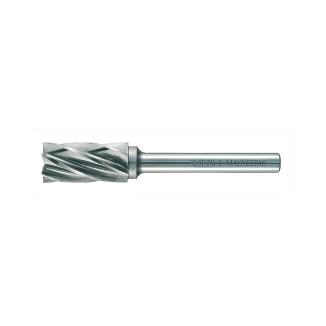 RECA Hartmetall-Frässtifte Zylinderform, aluminium, Durchmesser x Länge 12 x 25 mm mit 6 mm Schaft
