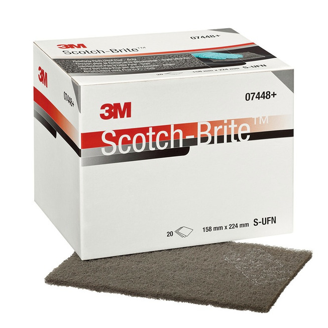 3M Scotch Brite Handpad Schleifvlies 7448 S/UFN grau