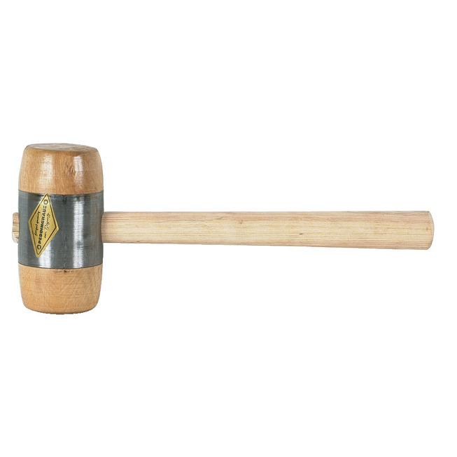 Holzhammer, mit Metallmantel, Gewicht 370 g