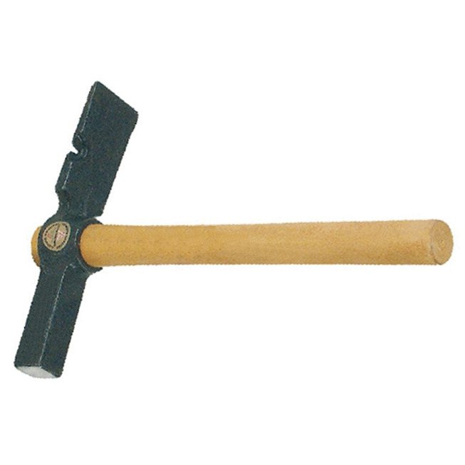 Maurerhammer, mit Eschenstiel und Nagelschlitz, Gewicht 500 g
