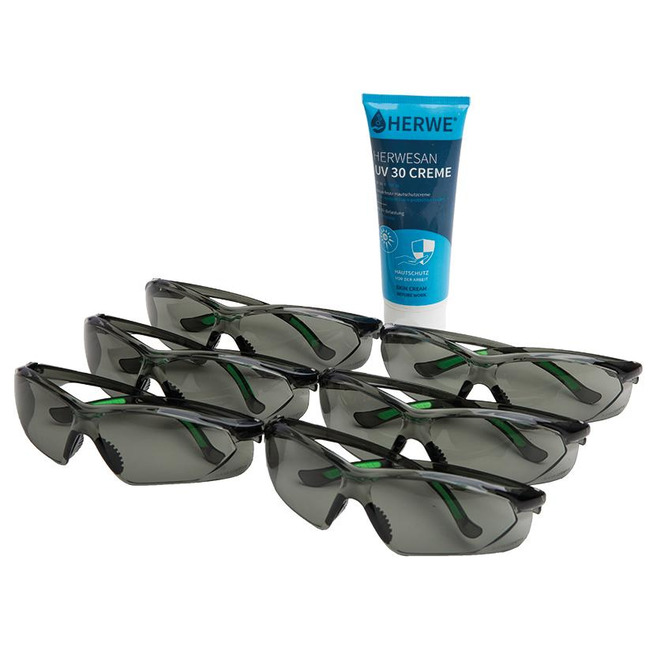 PSA-Package Schutzbrille Univet 516 + UV Creme