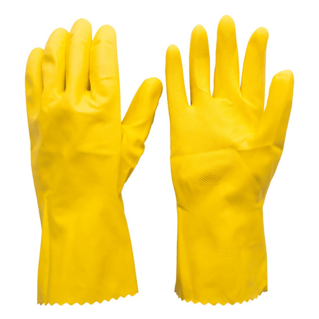 Handschuh Latex, Gelb, Gr. 9
