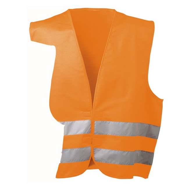 Reflexní vesta oranžová se zipem
