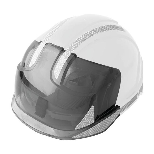 Ochranná helma JSP EVO®VISTASHIELD bílá s reflexními pruhy