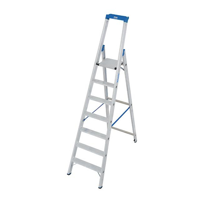 Stabilo Stufen-Stehleiter,Sprossen 7,Höhe 2,45m,Arbeitshöhe 3,65m,Gewicht 9,5kg
