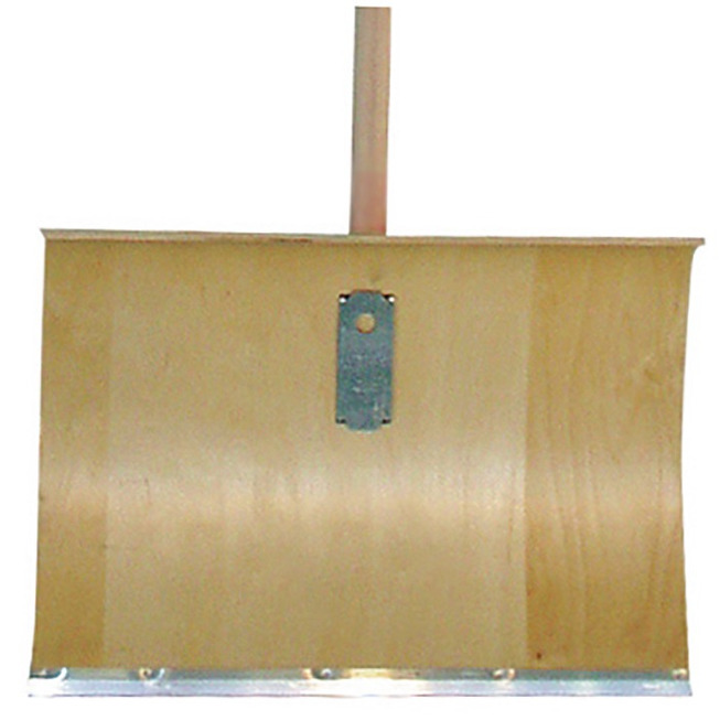 Dřevěné hrablo na sníh s hliníkovou hranou, 3 dílné (s násadou)
