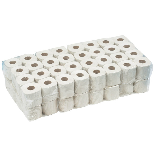 Toaletní papír třívrstvý 250 útržků přírodní, balení 64 rolí