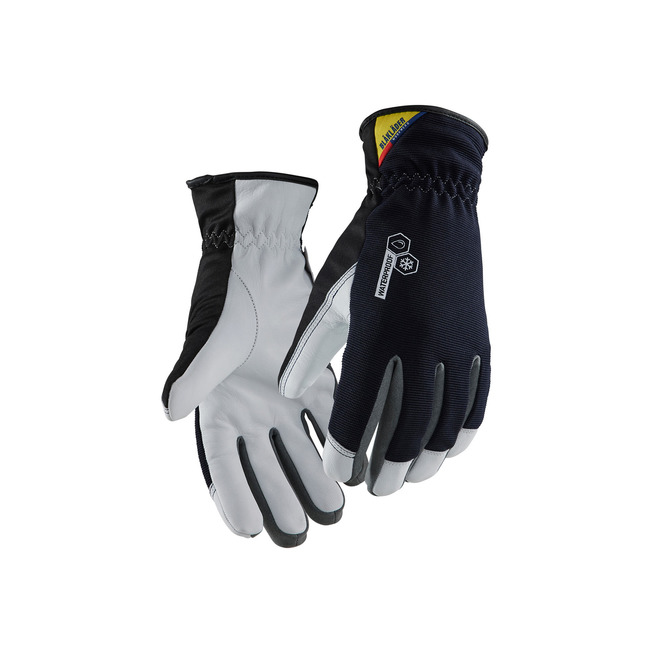 Work glove leather, winter lined WR Dark navy/White 12