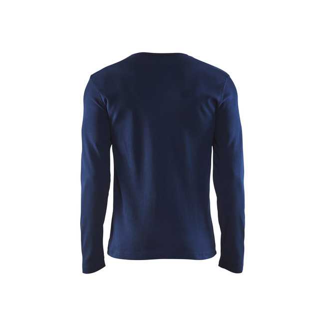 Langarm T-Shirt Marineblau XS