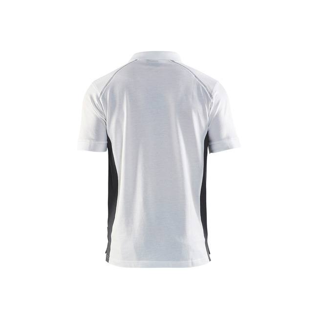 Polo Shirt Weiß/Dunkelgrau S