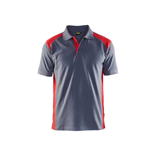 Polo Shirt Grau/Rot XL