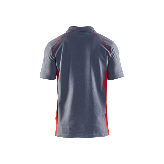 Polo Shirt Grau/Rot L