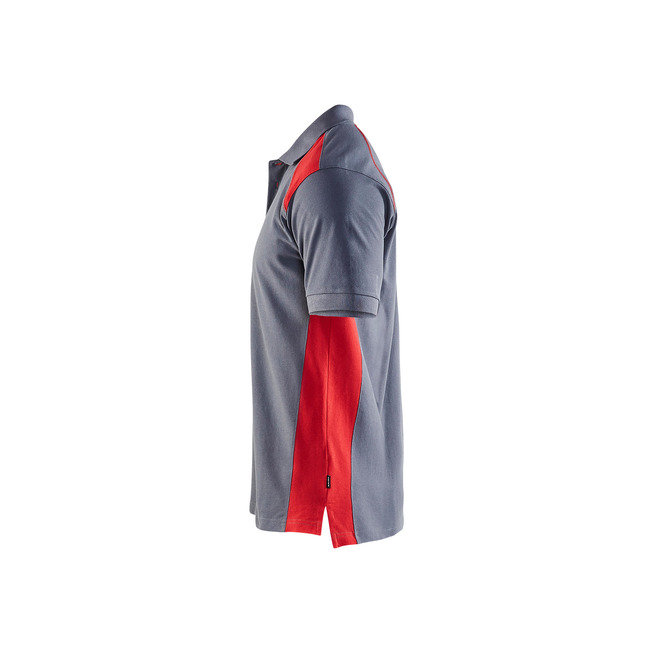 Polo Shirt Grau/Rot 4XL
