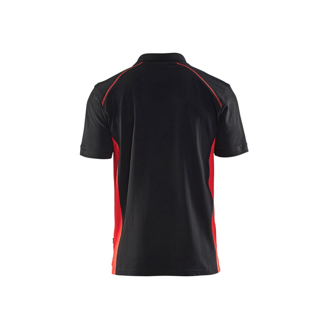 Polo Shirt Schwarz/Rot 4XL