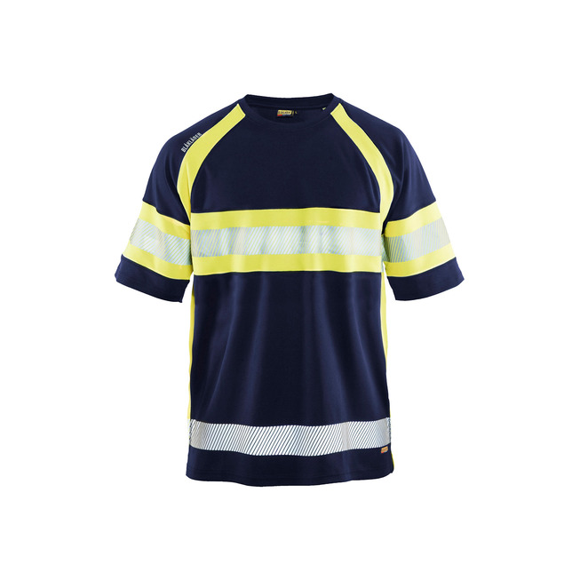 UV T-Shirt High Vis Marineblau/ High Vis Gelb XXL