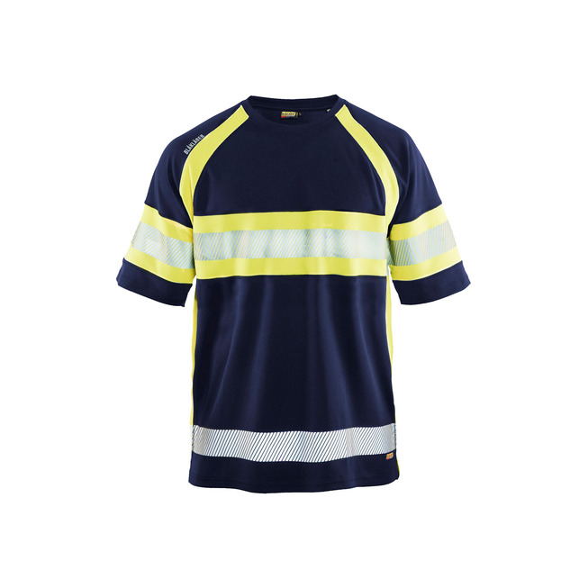 UV T-Shirt High Vis Marineblau/ High Vis Gelb XXXL