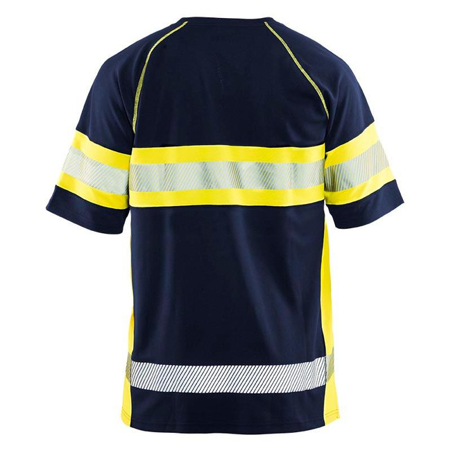 UV T-Shirt High Vis Marineblau/ High Vis Gelb XL