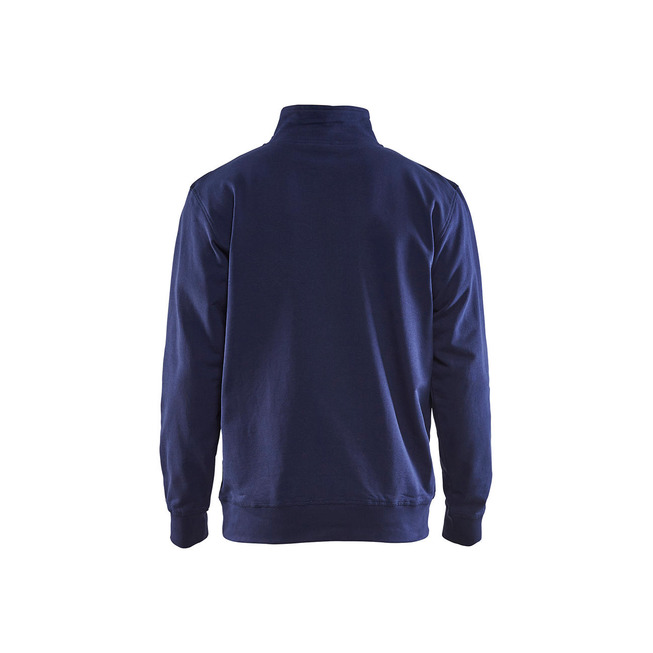 Sweater mit Half-Zip 2-farbig Marineblau/Kornblau L