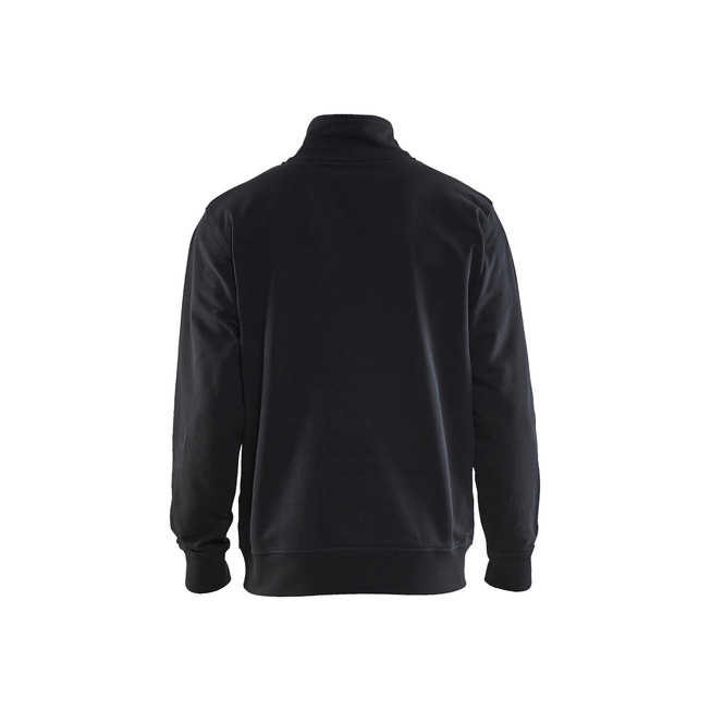 Sweater mit Half-Zip 2-farbig Schwarz/Mittelgrau XXL