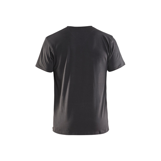 T-Shirt, V-Kragen Dunkelgrau L