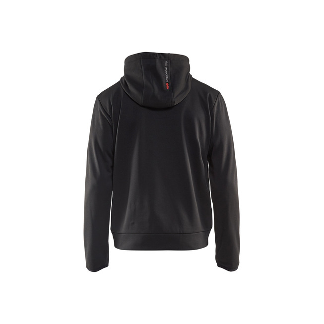 Hoodie mit Reißverschluss Schwarz/Rot S