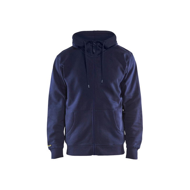 Sweatshirt mit Kapuze und Reißverschluss Marineblau XS