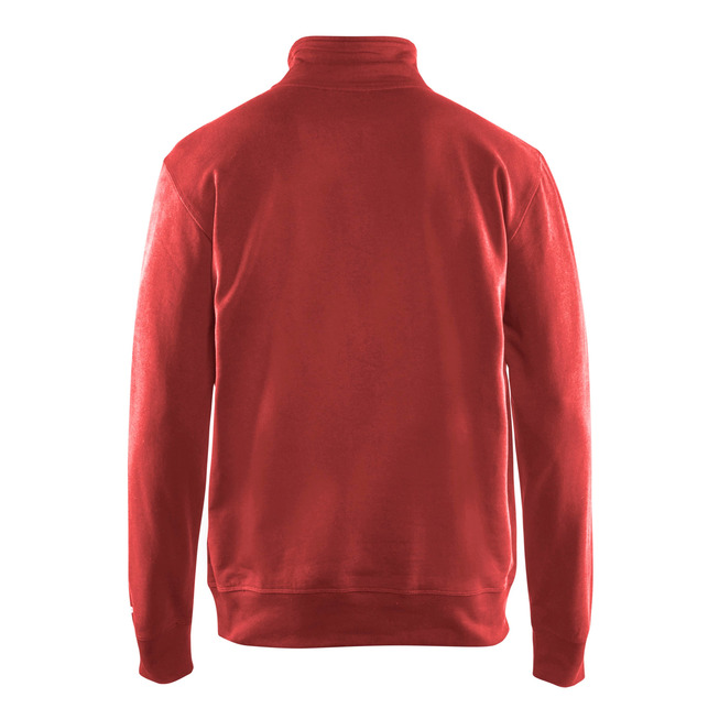 Sweatshirt mit Half-Zip Rot L