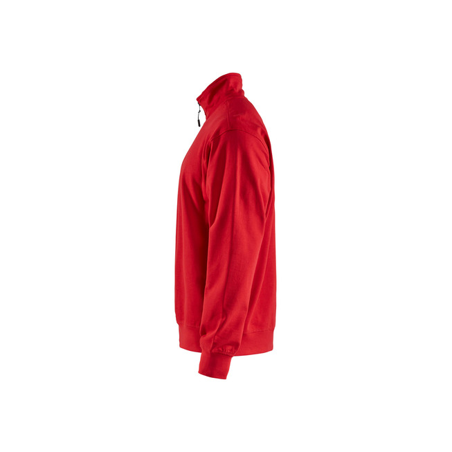 Sweatshirt mit Half-Zip Rot 4XL