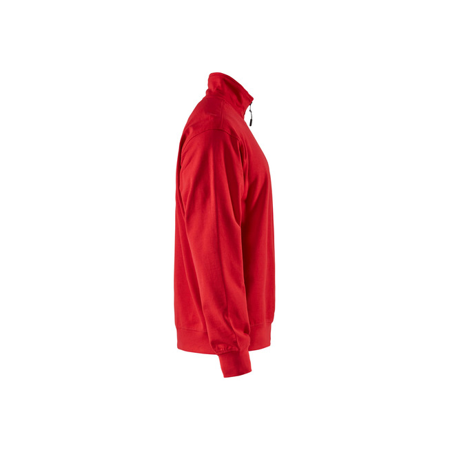 Sweatshirt mit Half-Zip Rot L