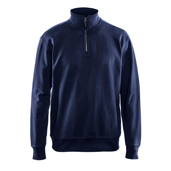 Sweatshirt mit Half-Zip Marineblau S