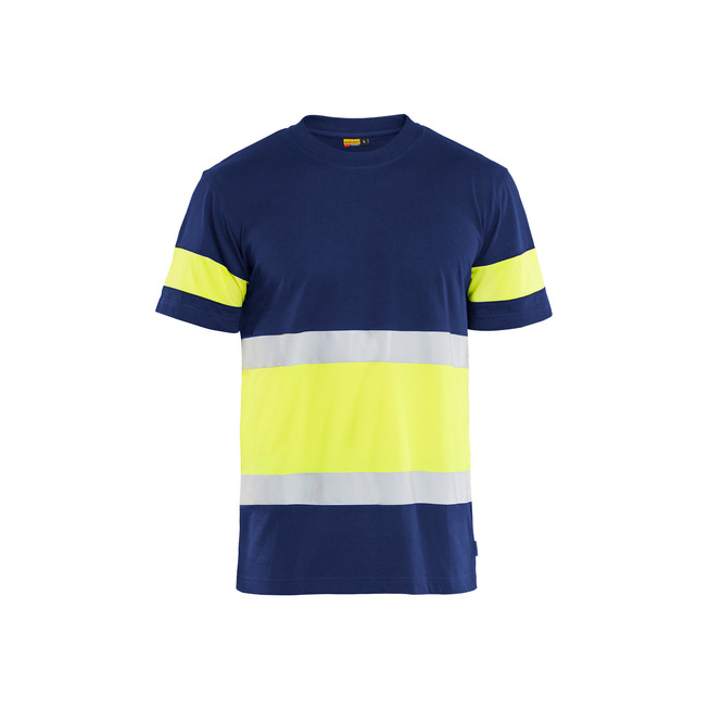 High Vis T-shirt Marineblau/Gelb M